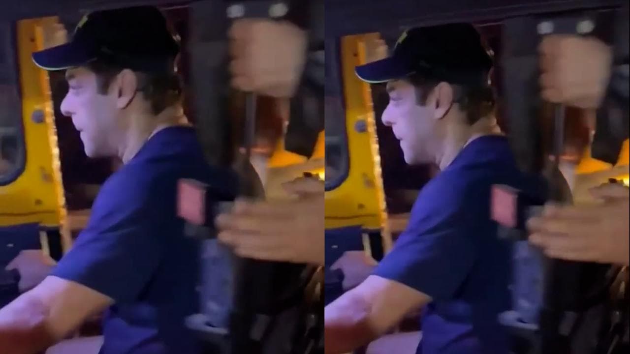 Watch! Salman Khan ditches the car, drives an auto in Panvel