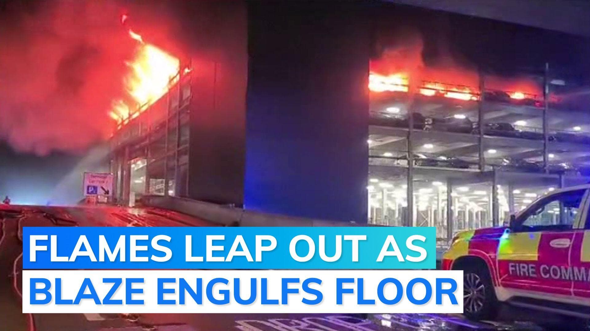 Flights cancelled after 'significant' fire erupts at parking garage at London's Luton Airport 