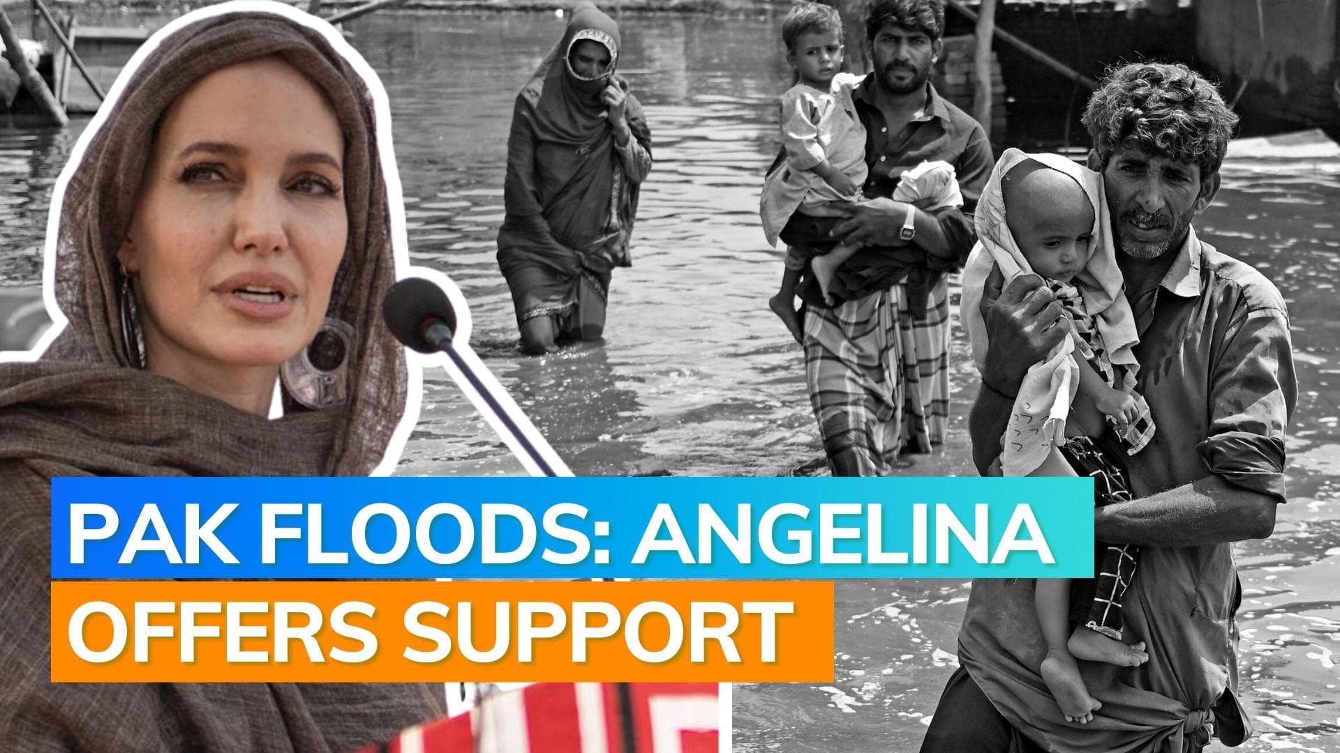Angelina Jolie visits Pakistan to help people affected by floods