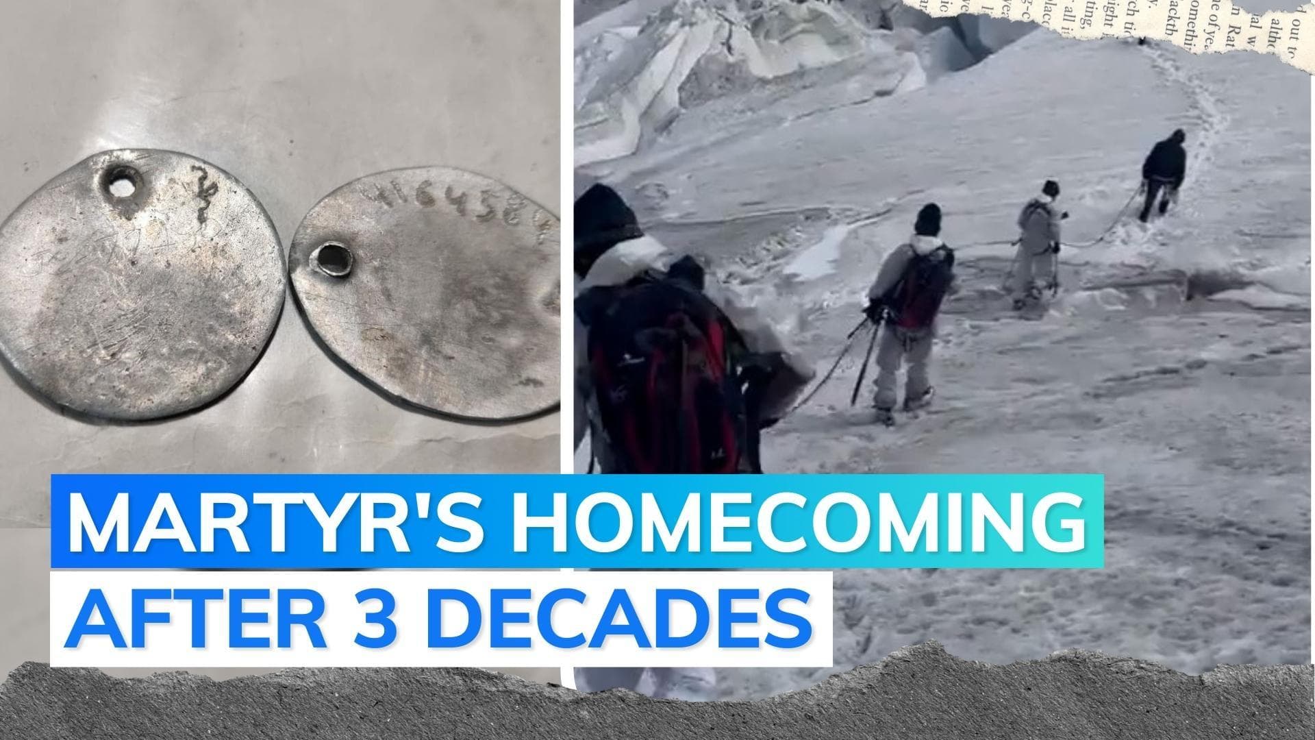 Army jawan's body found 38 years after he went missing in Siachen