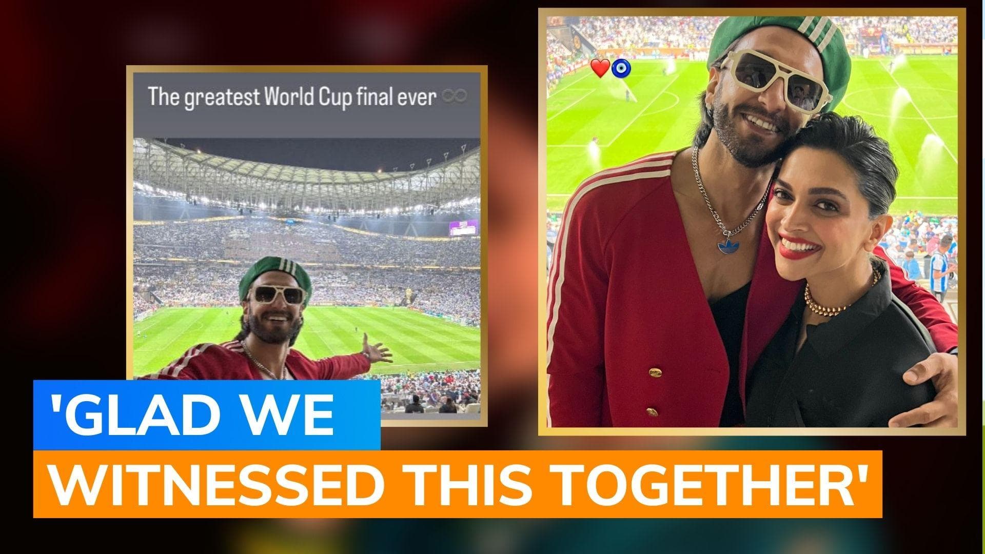 Deepika Padukone hugs Ranveer Singh as Argentina wins FIFA World Cup