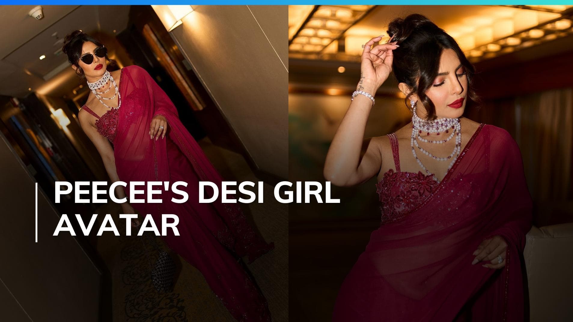 Priyanka Chopra picks ₹8 crore necklace, stunning magenta saree for brother's wedding festivities | Watch