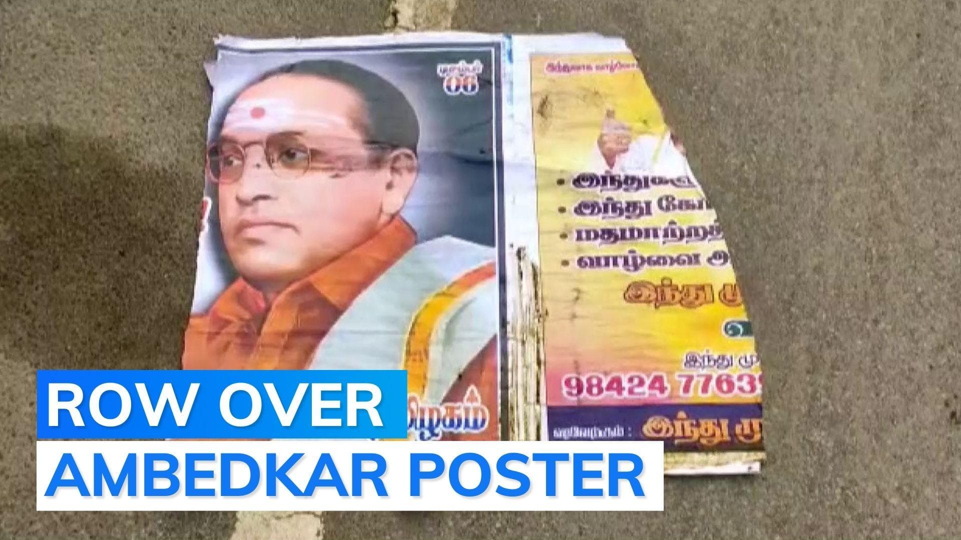 Row over BR Ambedkar posters showing freedom fighter in saffron robes, ash on forehead