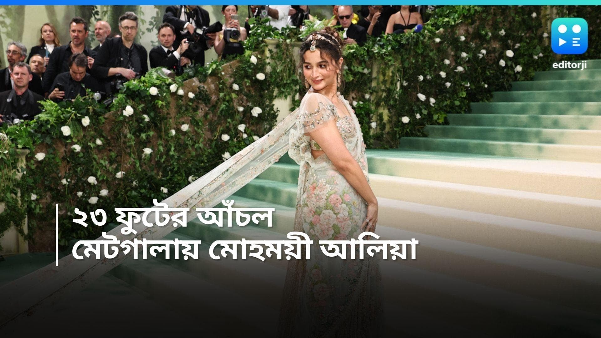 Alia Bhatt: প্রায় ২০০০ ঘণ্টা ধরে বানানো শাড়িতে মেট গালা আলো করলেন আলিয়া