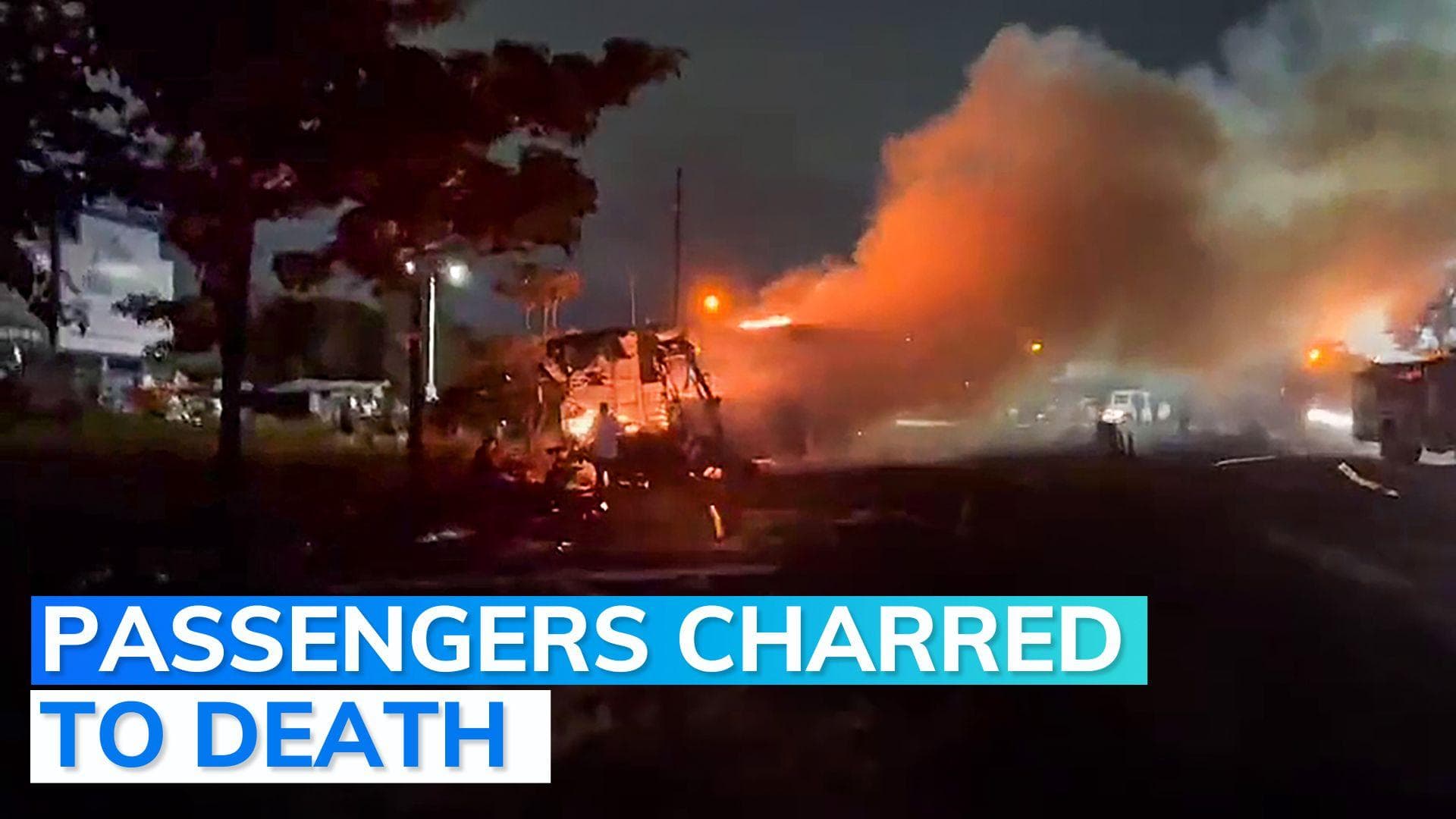 11 dead, 38 injured as bus catches fire in Maharashtra