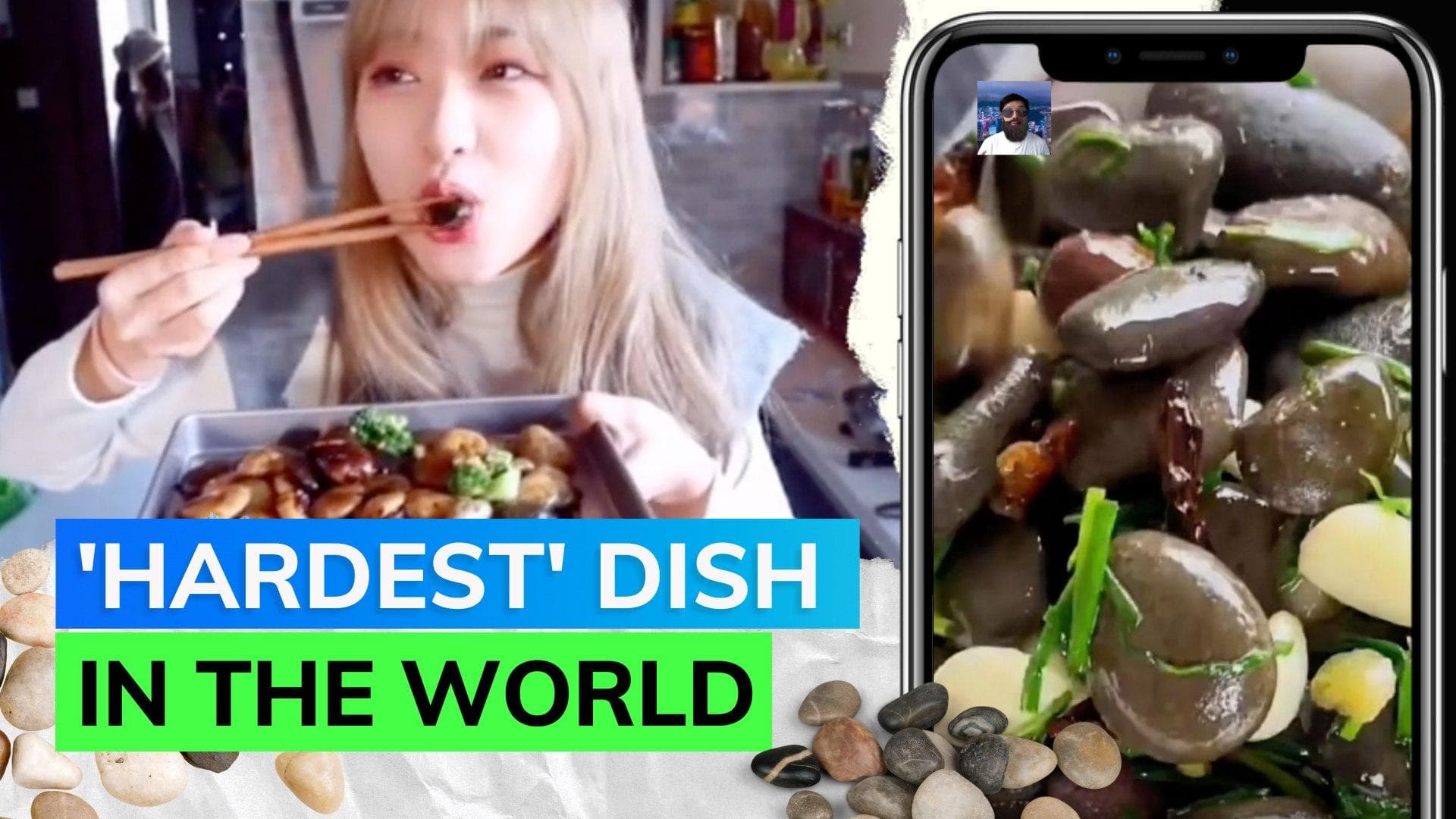 A street vendor in China sells stir-fried pebbles dish; know price and how to eat it