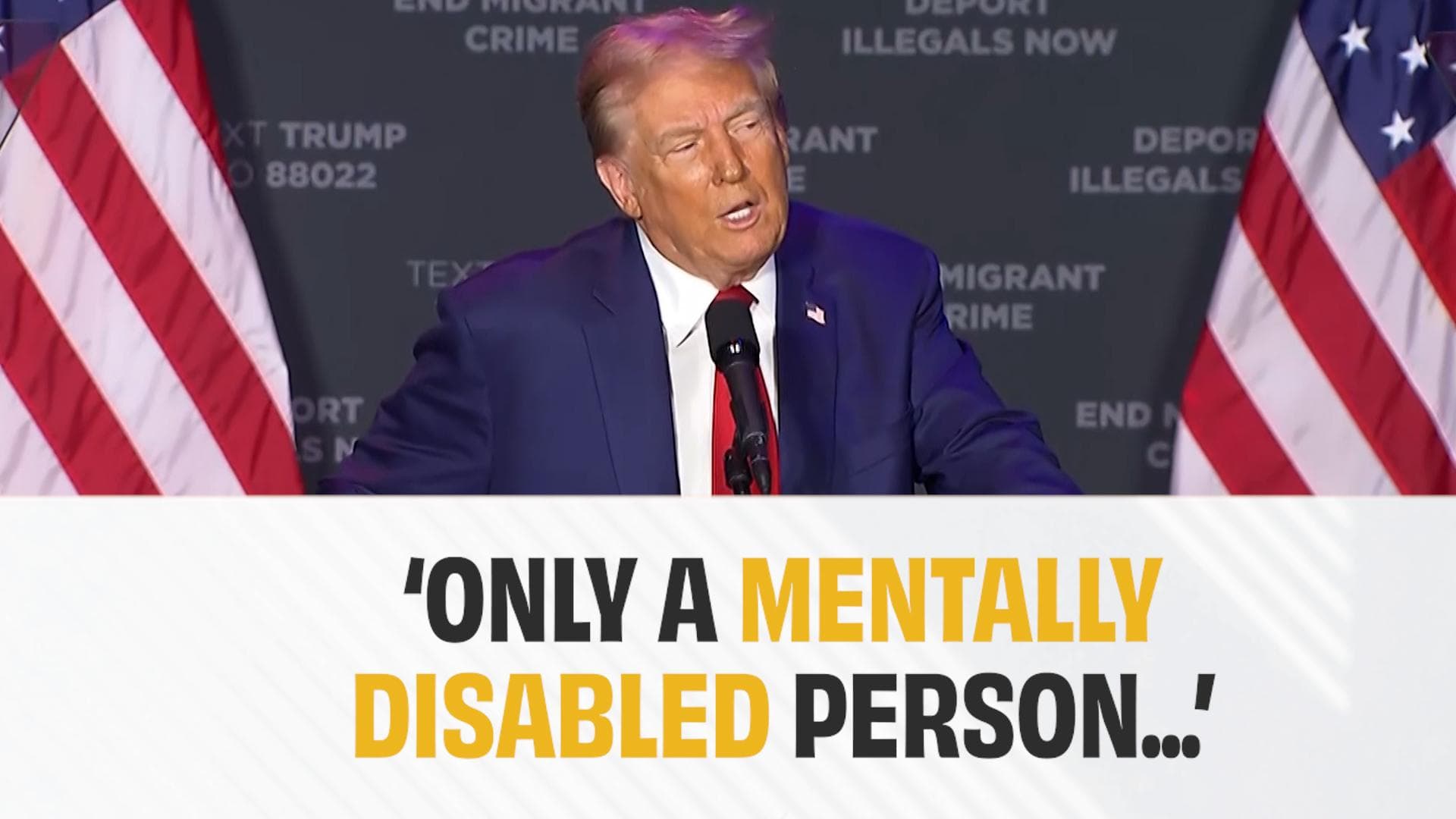 Donald Trump Calls Kamala Harris 'Mentally Disabled', Claims She Was Born That Way