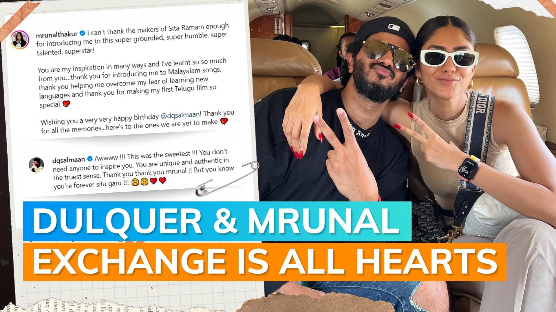 Dulquer Salmaan responds to 'Sita Ramam' co-star Mrunal Thakur's sweet birthday wish