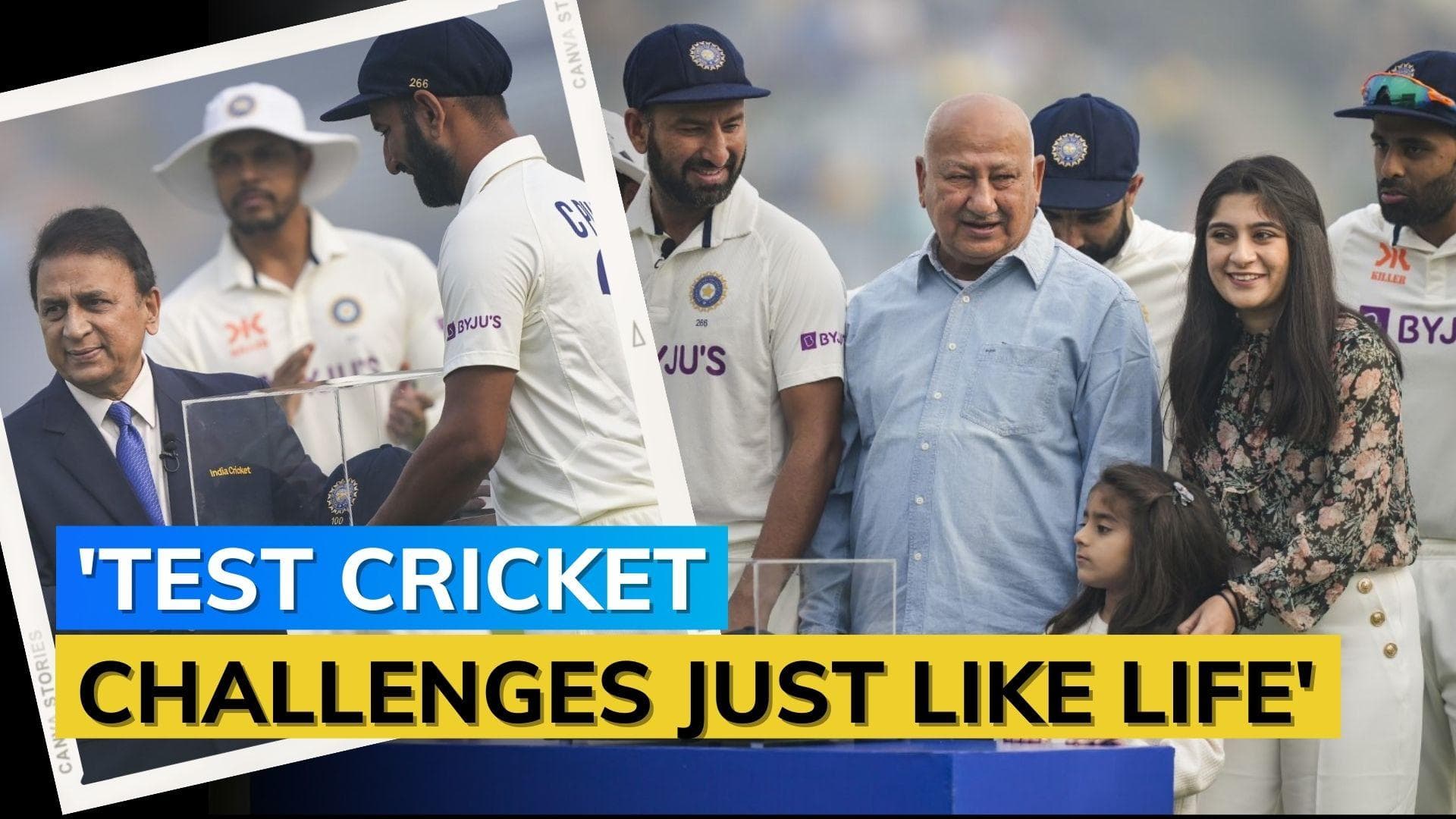 Test cricket is the ultimate format: Pujara after getting 100th Test cap from Sunil Gavaskar