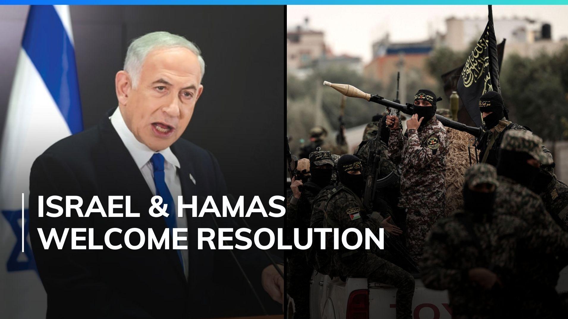 UNSC adopts resolution for cease-fire in Israel-Hamas war
