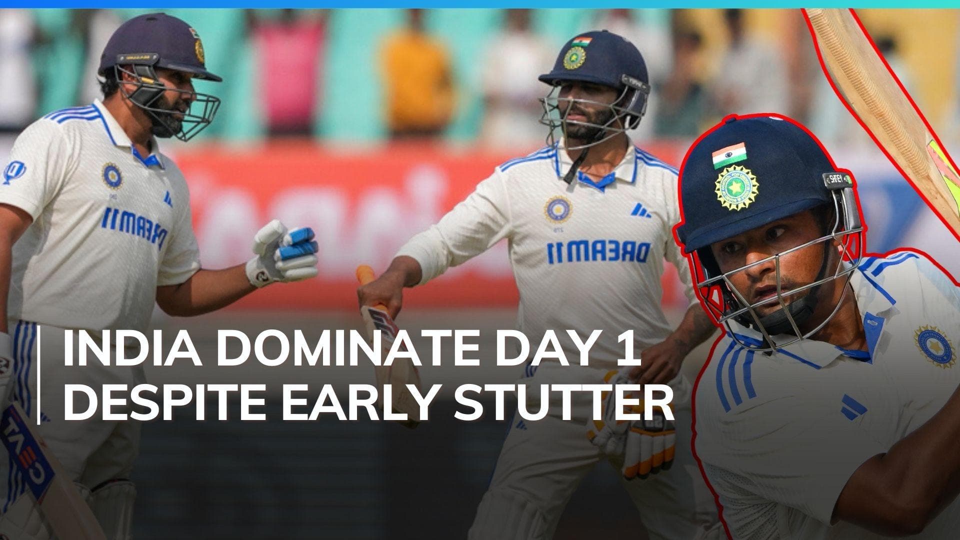 Jadeja hits 4th Test ton, Sarfaraz scores fifty on debut as India finish day 1 at 326/5 | IND vs ENG