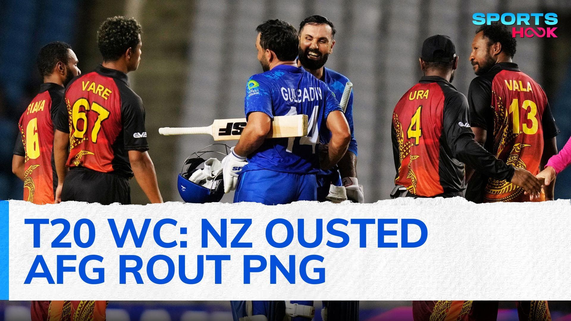 Watch T20 World Cup highlights: Afghanistan thump Papua New Guinea and oust New Zealand