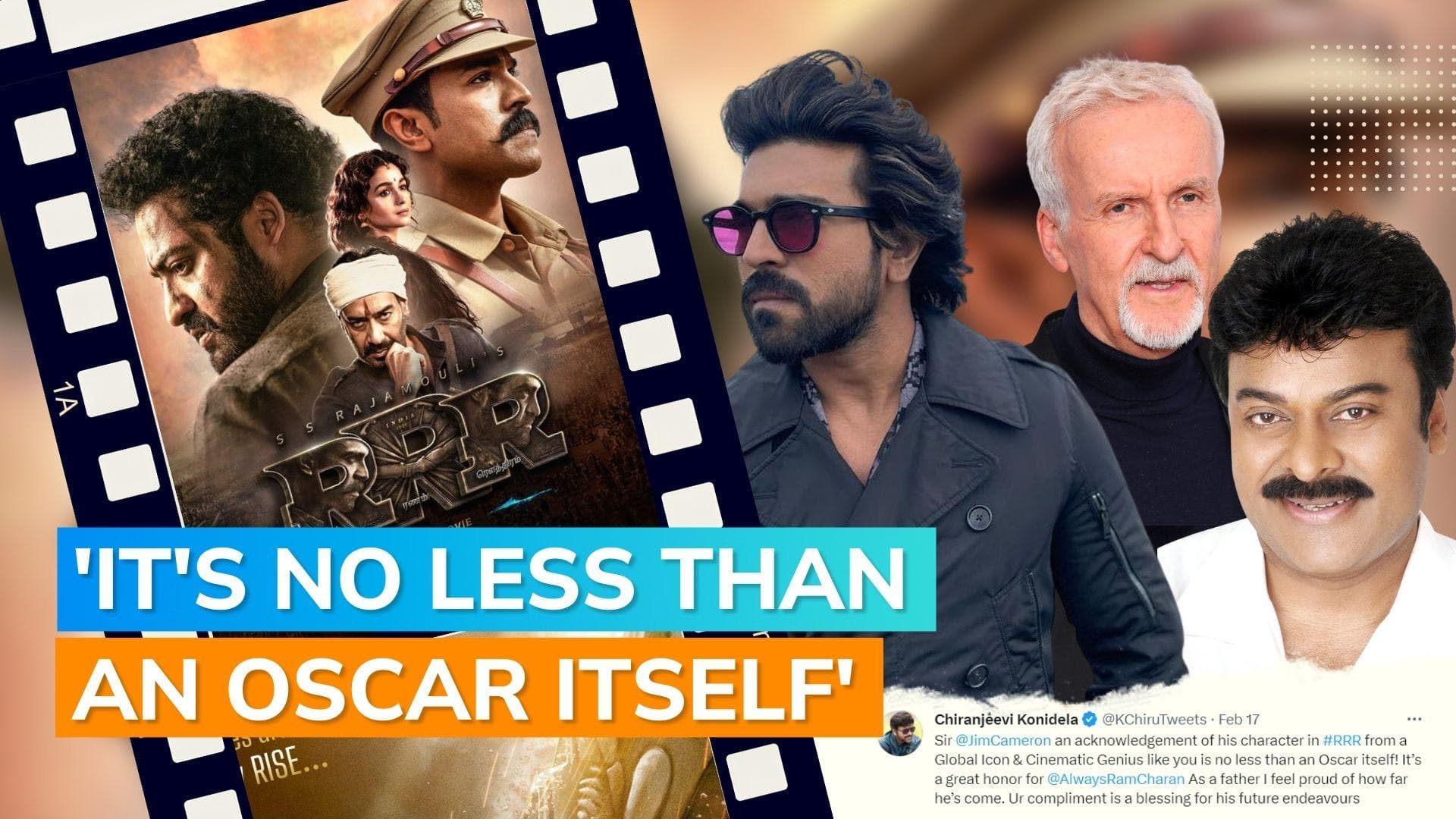 Dad Chiranjeevi feels proud as James Cameron acknowledges Ram Charan's character in 'RRR'
