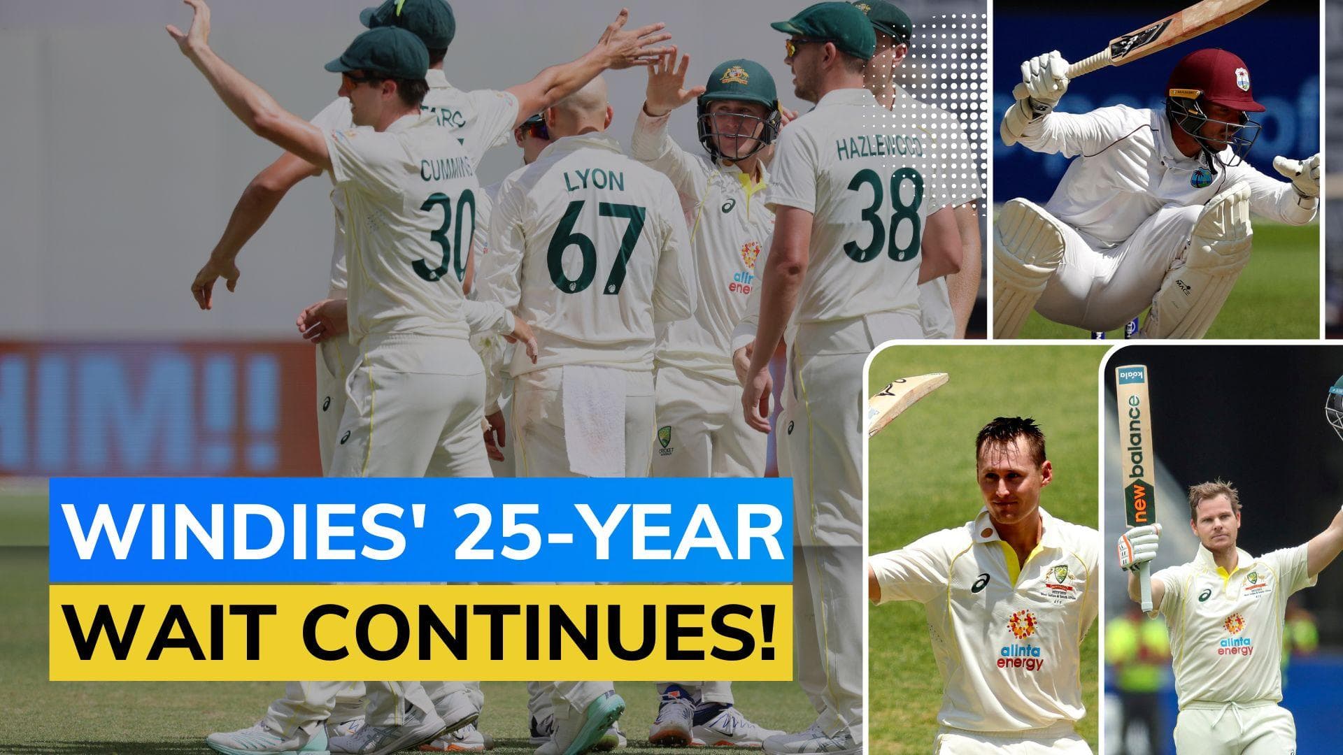 AUS vs WI Perth Test: Nathan Lyon takes 6 wickets as Australia beat West Indies in 1st Test