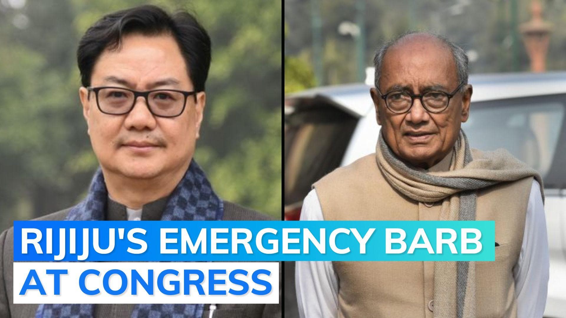 Indian democracy 'truly murdered' in 1975: Kiren Rijiju after Digvijaya Singh's 'thank you Germany' tweet