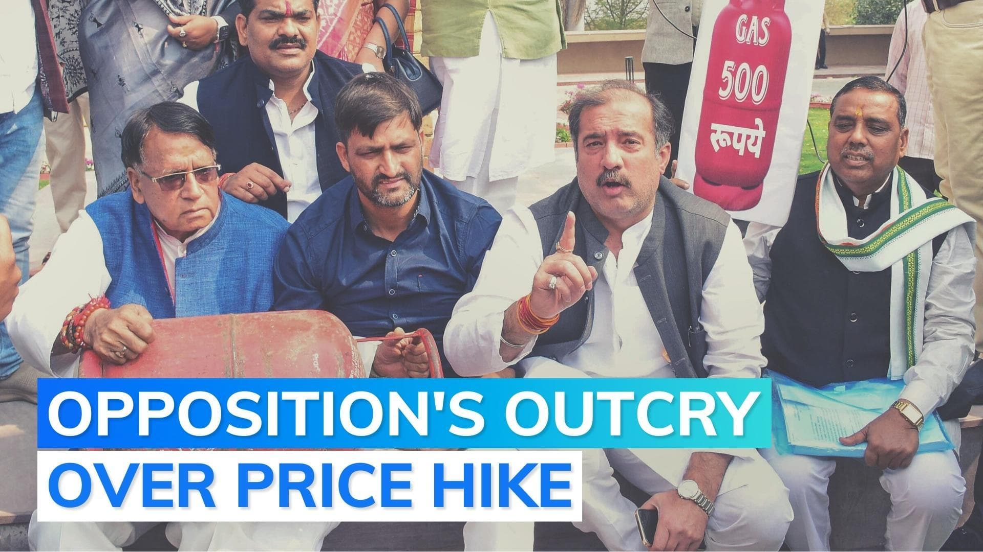 LPG price hike: opposition stages protest in various states including MP, Maharashtra, Rajasthan | Watch