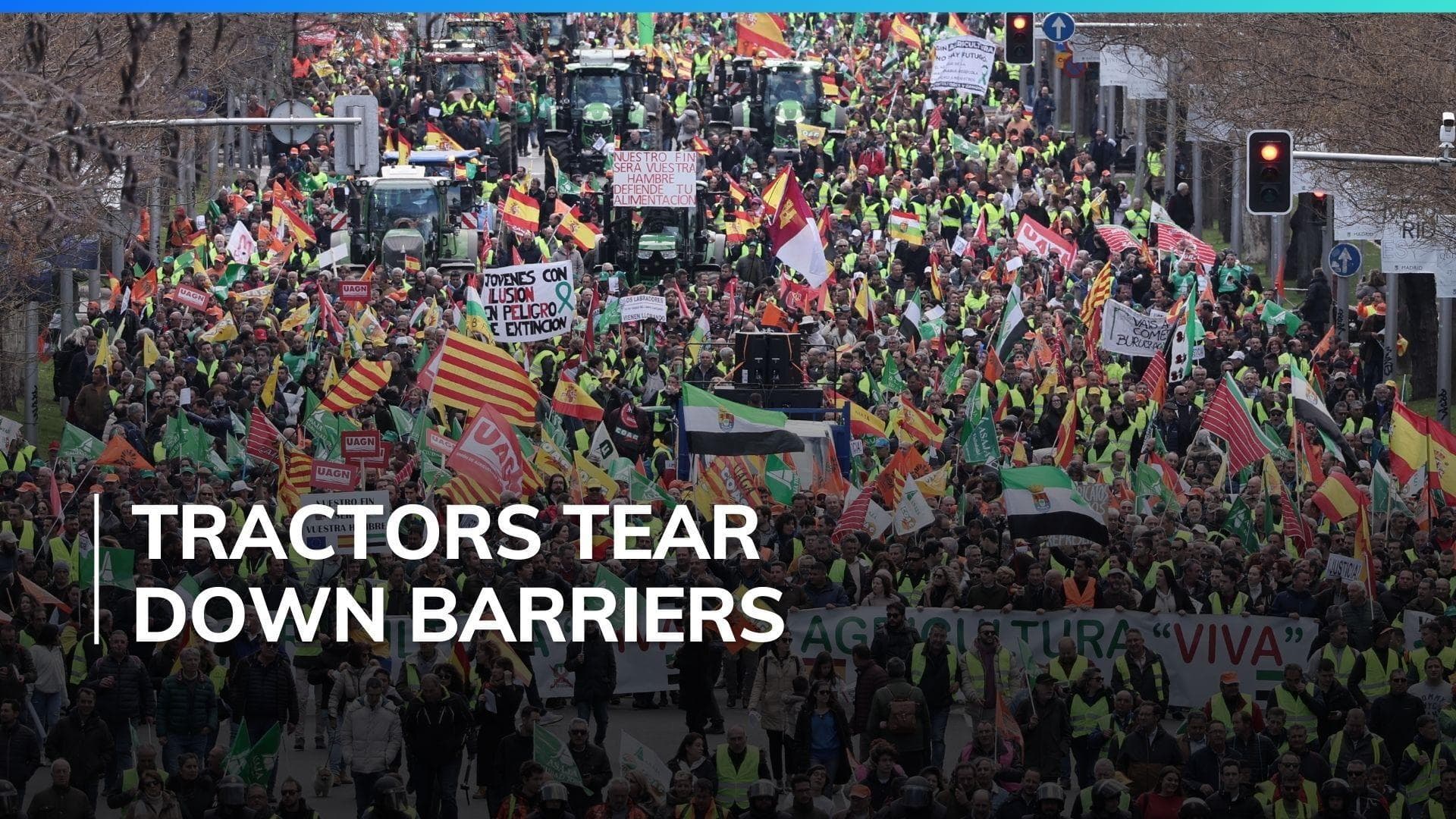 Watch: Showdown on Brussels streets as EU farmers clash with police
