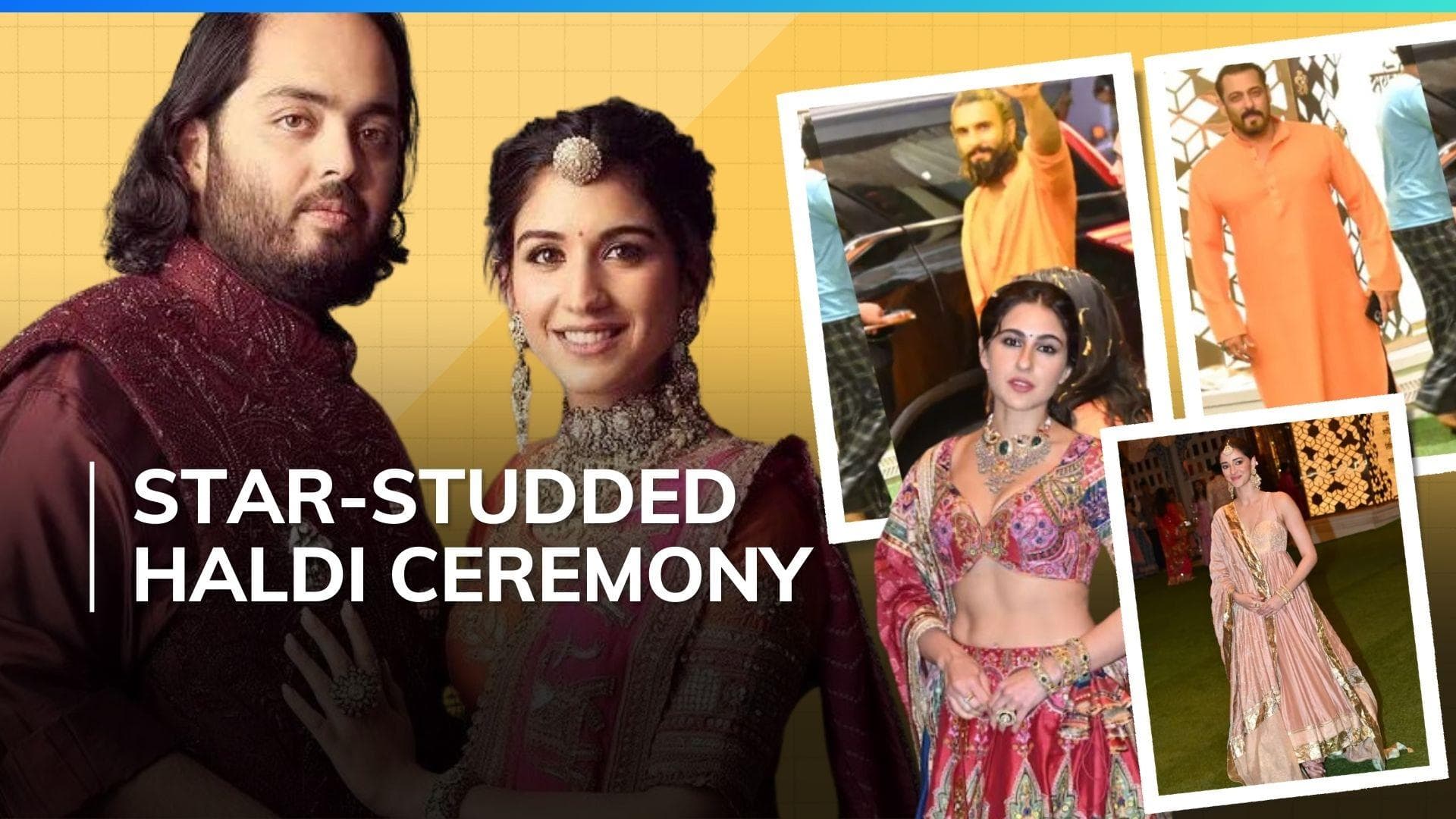 Anant Ambani-Radhika Merchant’s haldi ceremony: Salman Khan, Ananya Panday, Ranveer Singh add glam