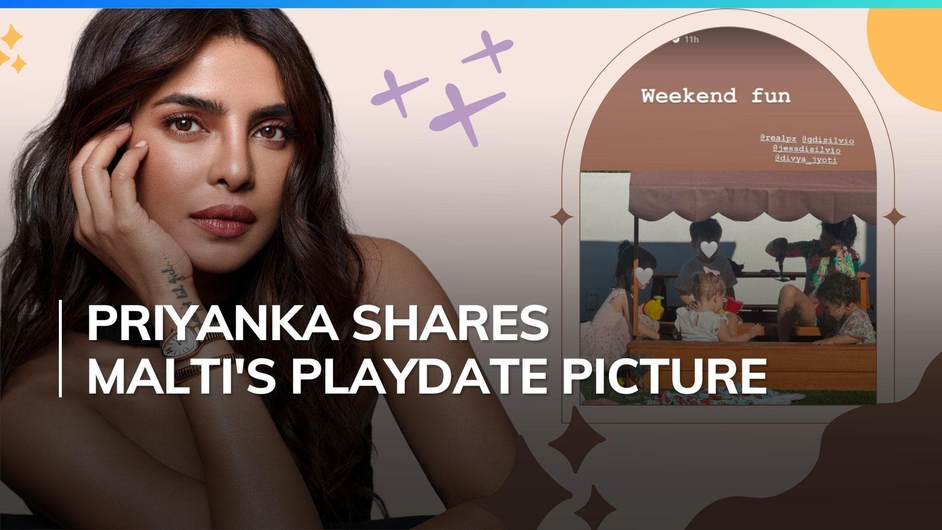 Priyanka shares picture of Malti having fun with Preity Zinta’s twins Jai & Gia, see pic