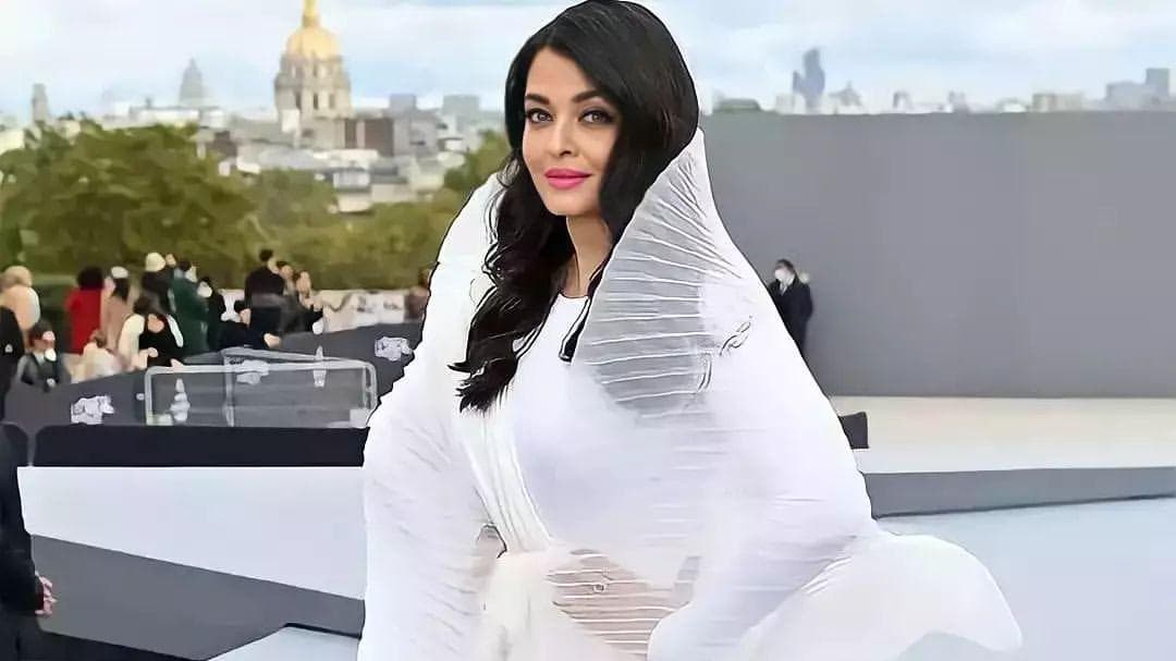 Aishwarya Rai is a vision in white as she walks the ramp at Paris Fashion Week