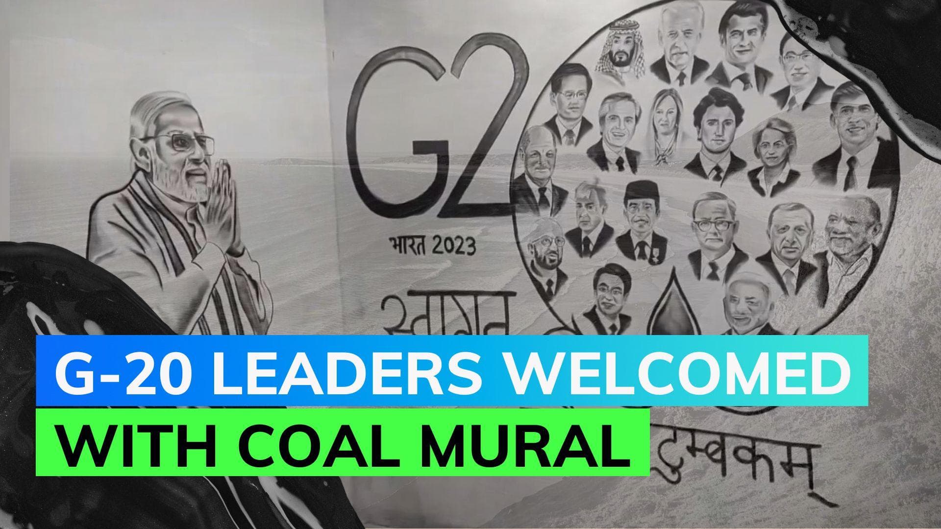 G-20 Summit: Amroha artist welcomes world leaders with his 10-feet 3D coal mural