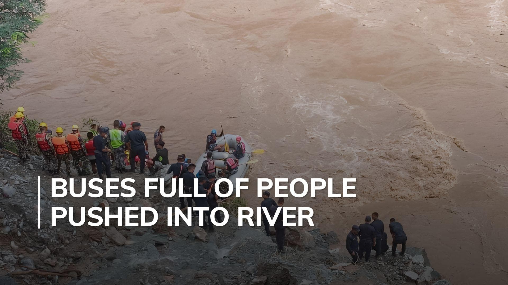 Landslide sweeps away 2 buses in Nepal, over 60 people missing