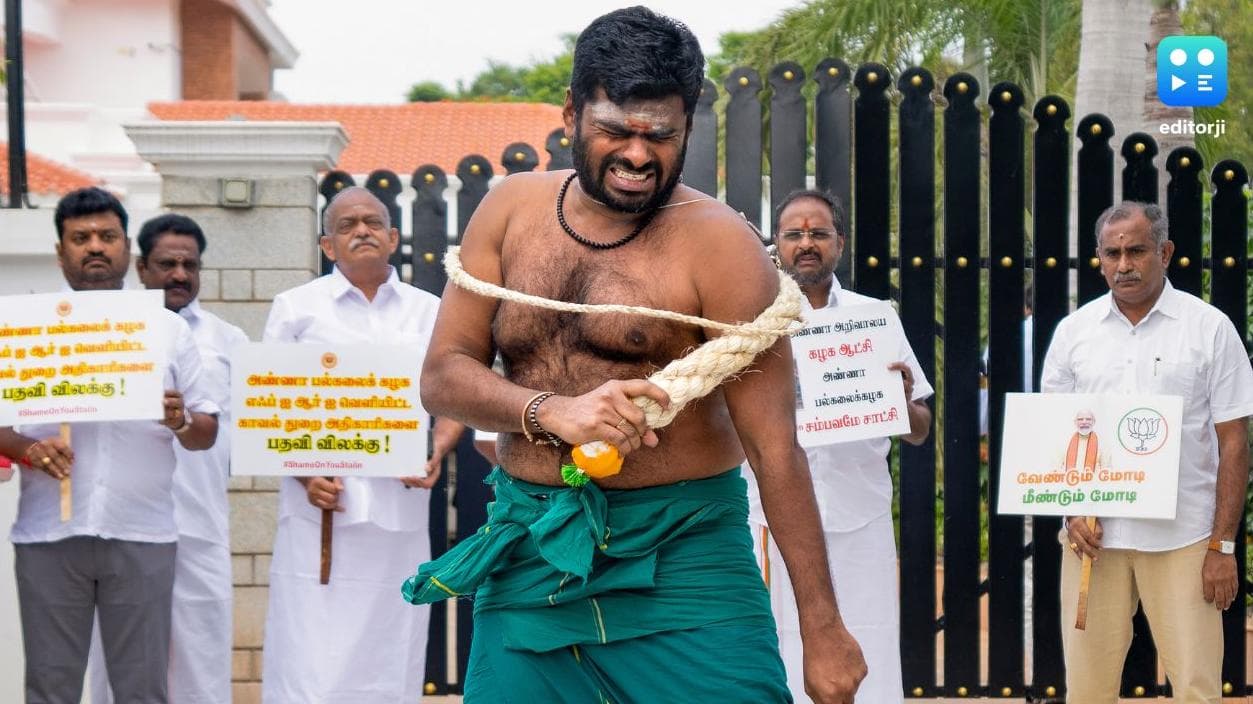 Tamil Nadu: BJP's K Annamalai stages self-whipping protest over sexual assault case handling