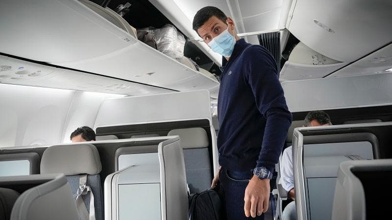 In pictures! Novak Djokovic boards a flight after being deported from Australia