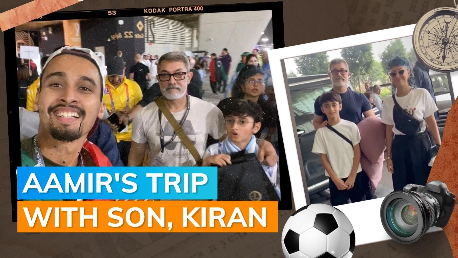 Aamir Khan attends FIFA World Cup 2022 with his son Azad and ex-wife Kiran Rao