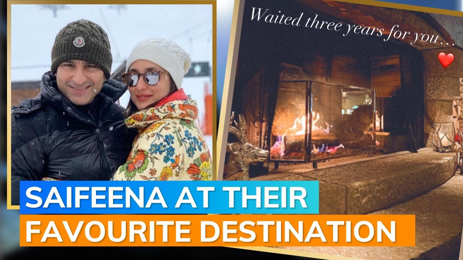 Kareena Kapoor, Saif Ali Khan reach Gstaad for new year celebration with sons Taimur and Jeh