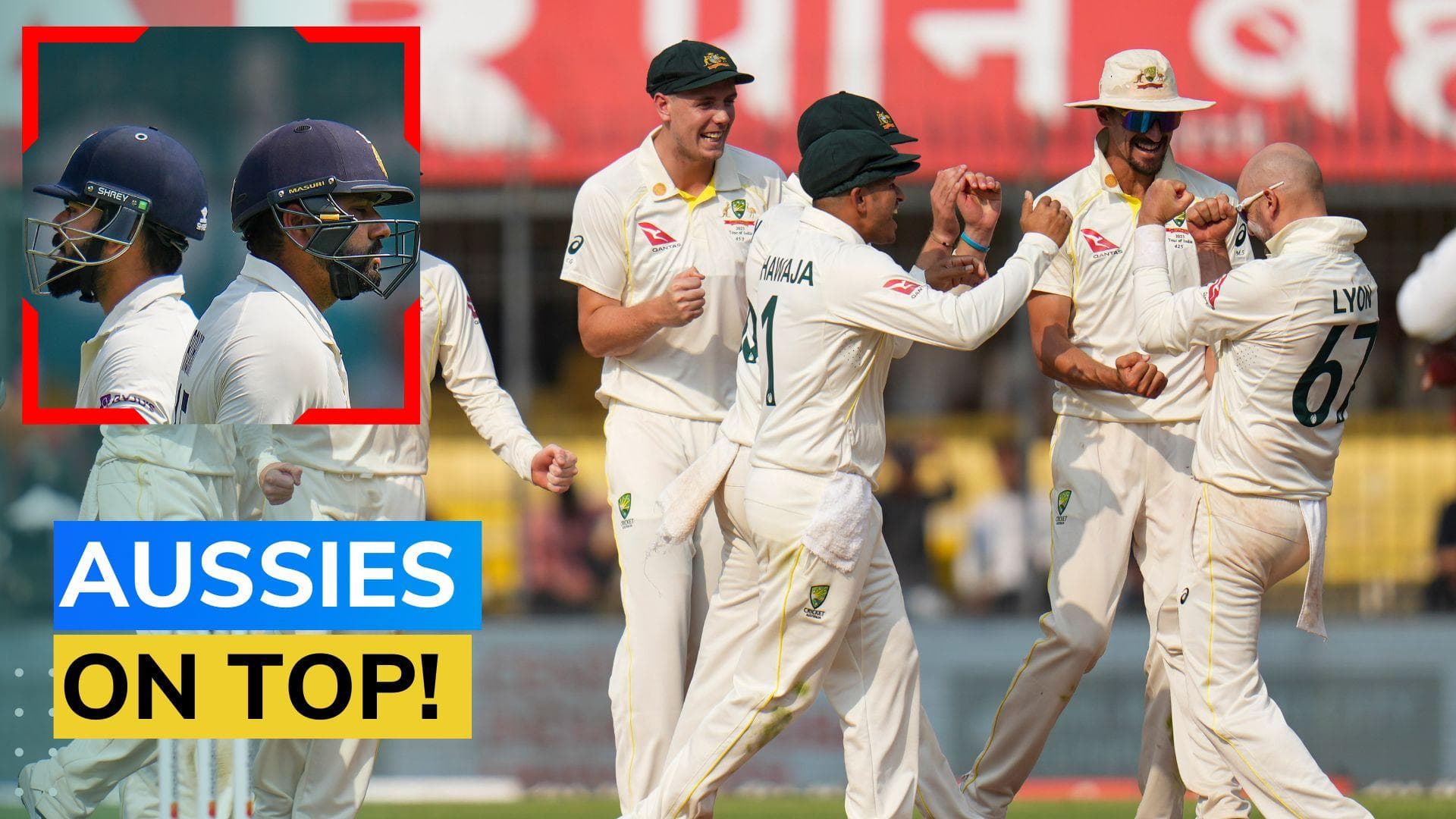IND vs AUS 3rd Test: Nathan Lyon spins his web of destruction, Australia need 76 runs to win
