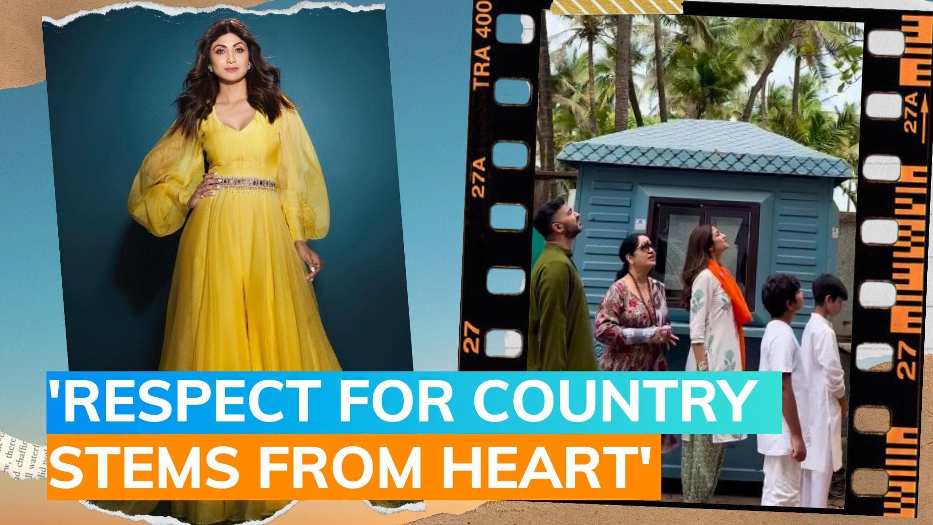  Shilpa Shetty says 'get your facts right' after being trolled for hoisting Tricolour with shoes on