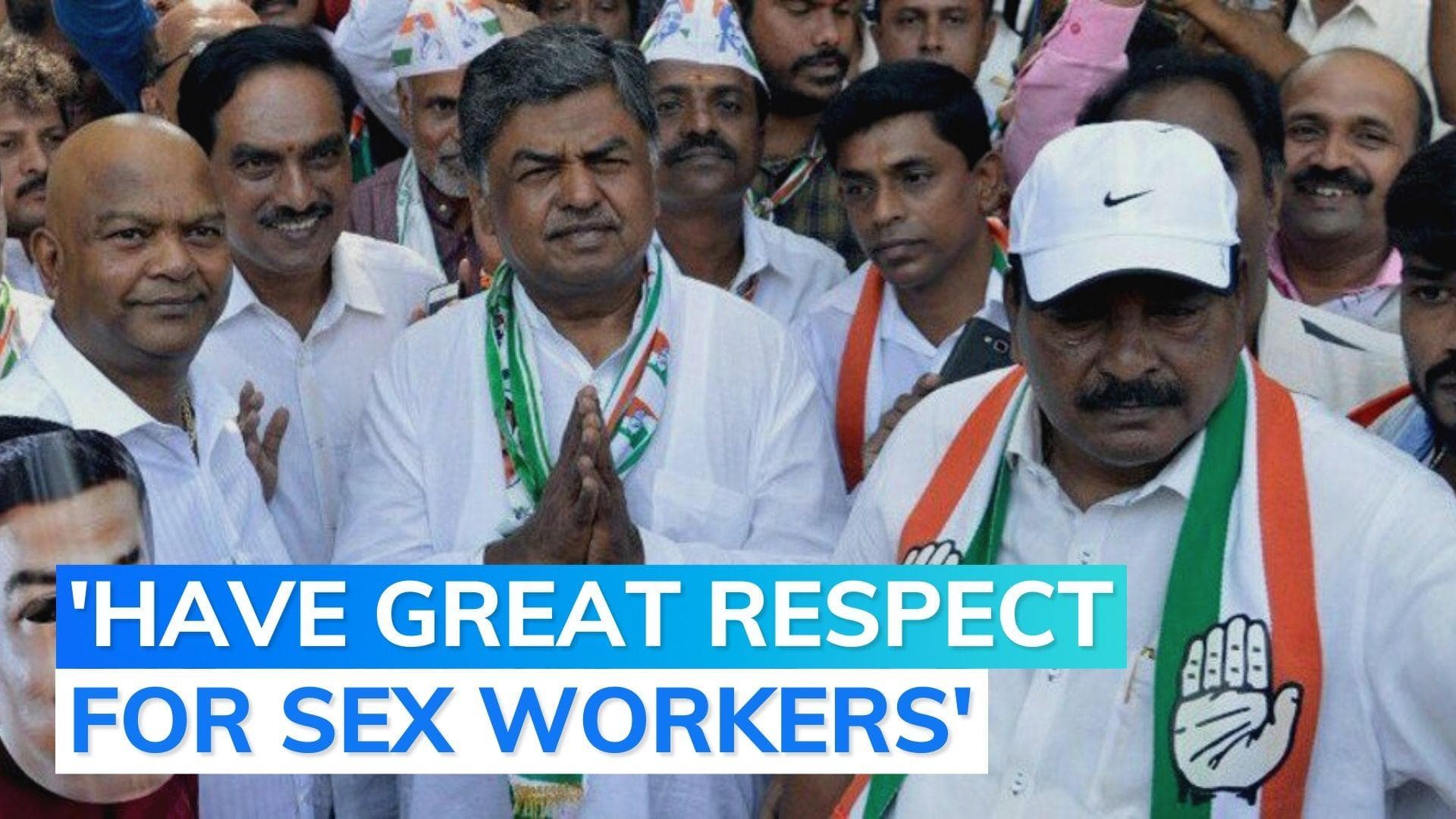 'Prostitute' controversy: Congress leader apologises to sex workers, day after comparison with rebel MLAs