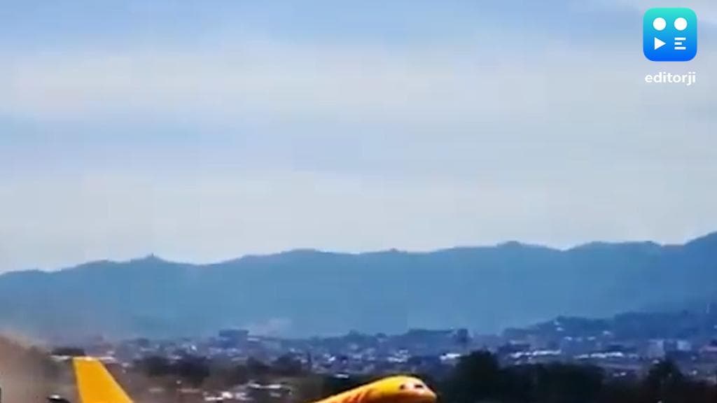 Cargo plane crash: রানওয়েতে জরুরি অবতরণের সময় পিছলে গিয়ে দু'টুকরো হয়ে গেল বিমান, দেখুন ভিডিয়ো