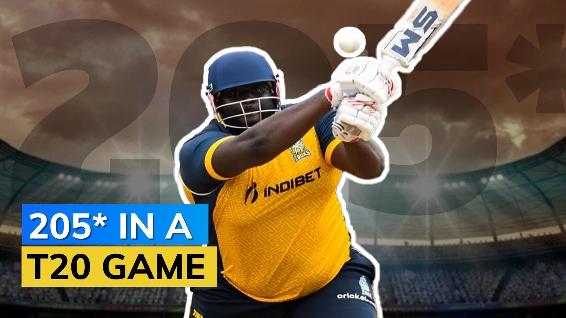 Watch! West Indies' Rahkeem Cornwall smashes a double hundred in T20