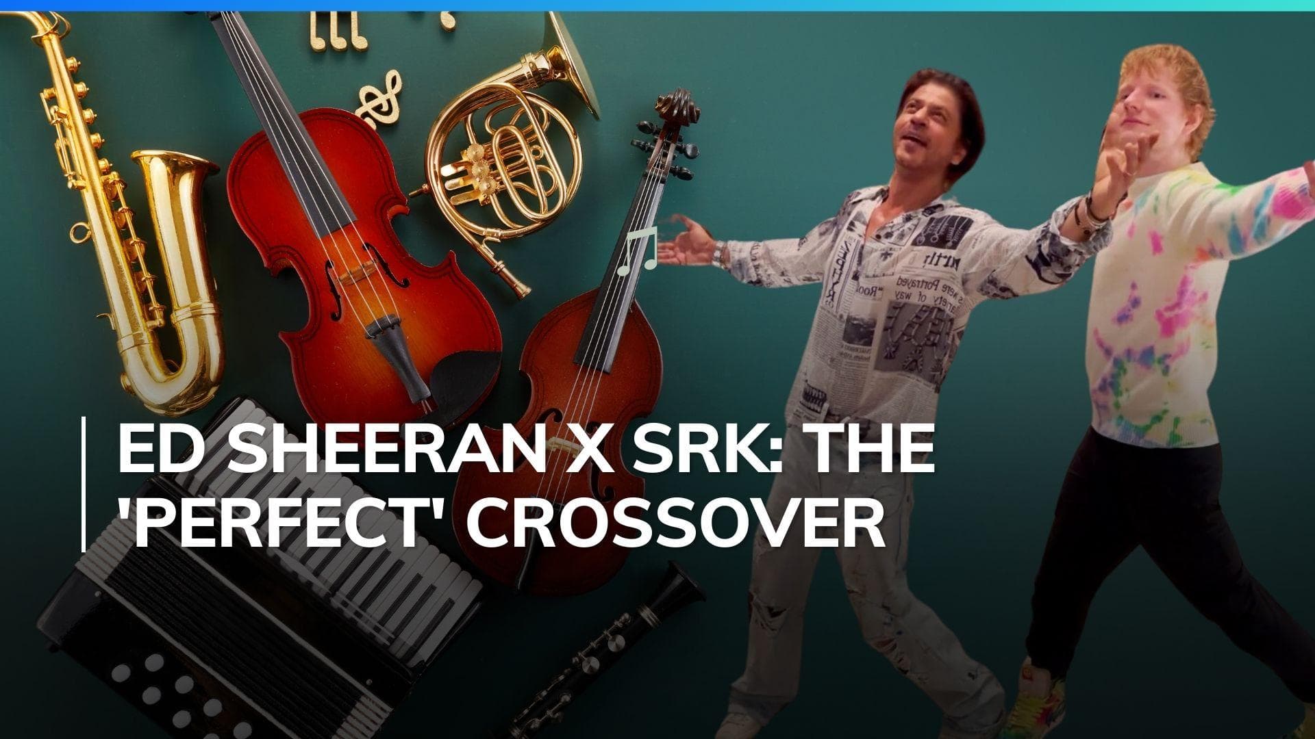Shah Rukh Khan teaches Ed Sheeran his iconic move and fans can't keep calm