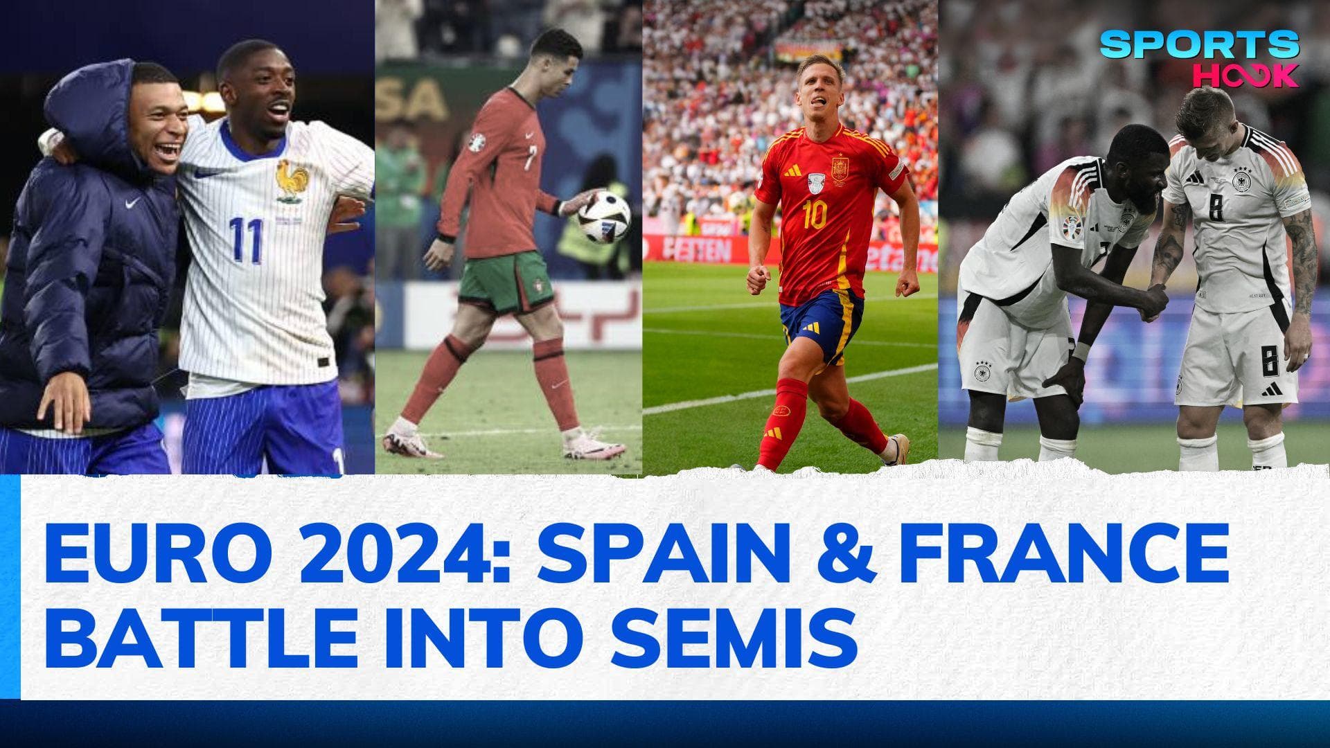 Euro 2024 quarterfinals: Spain oust hosts Germany, France send Ronaldo's Portugal packing on penalties