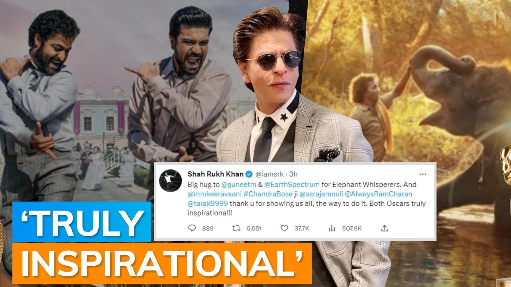 Shah Rukh Khan calls ‘The Elephant Whisperers’ and ‘RRR’s Oscar wins ‘truly inspirational’