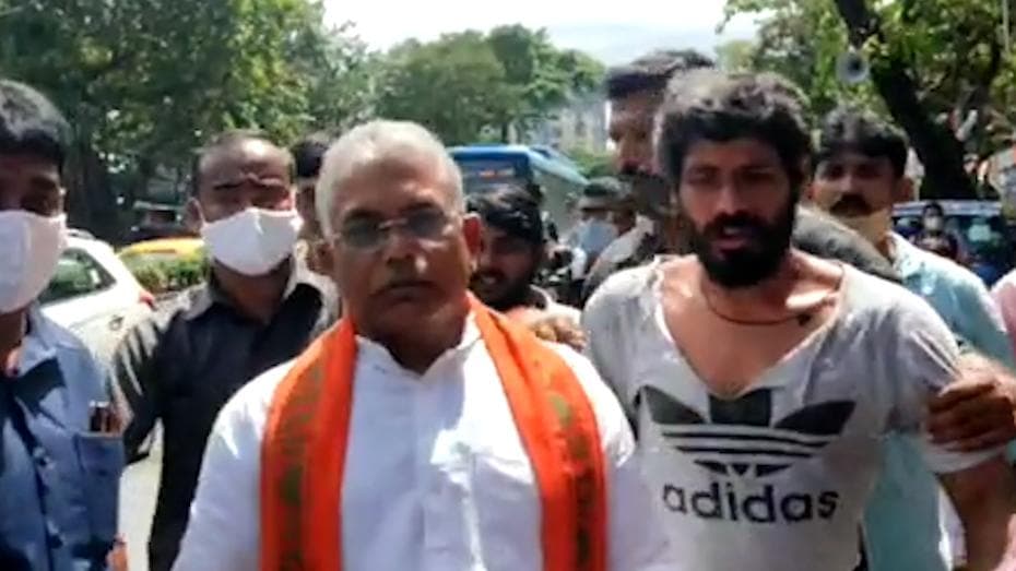 Bhowanipore bypoll: ruckus amid TMC protests, Dilip Ghosh cuts short campaign