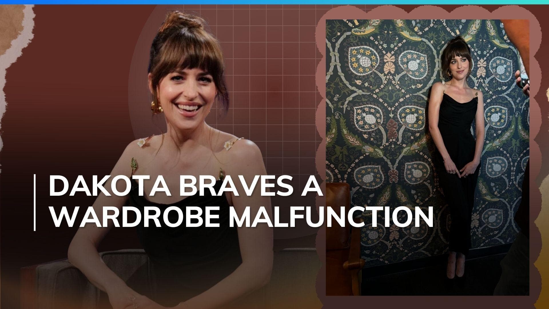 Dakota Johnson experiences wardrobe malfunction during Jimmy Kimmel interview: 'It just fell off'