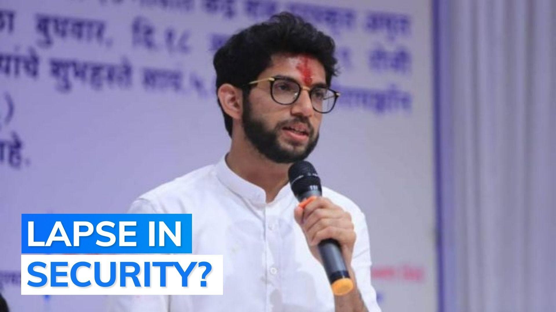 Stones pelted at Aaditya Thackery's convoy in Aurangabad; Sena leader Danve writes to Maha DGP