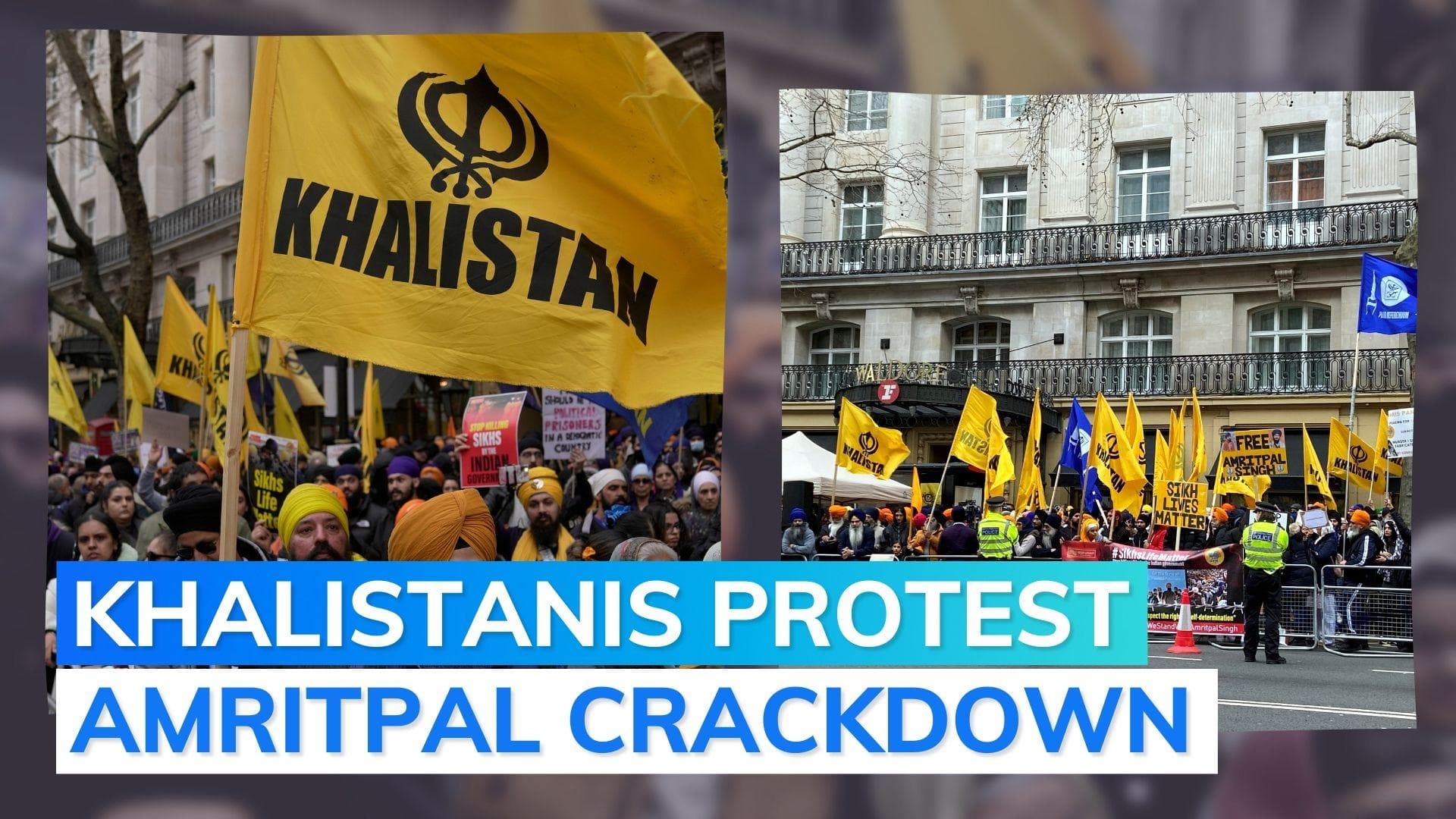 High security outside Indian High Commission in UK as Khalistanis protest