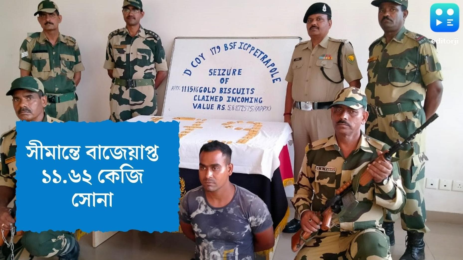 BSF recovers gold from border: ভারত-বাংলাদেশ সীমান্তে বাজেয়াপ্ত সাড়ে ১১ কেজির বেশি সোনা, গ্রেফতার ২