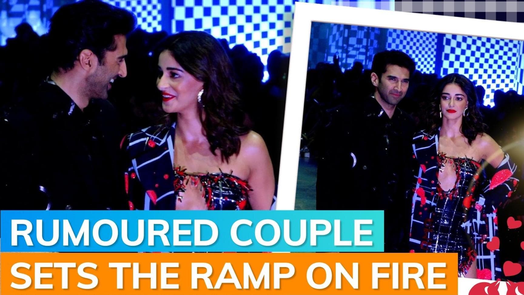 Watch: Rumoured couple Aditya Roy Kapur, Ananya Panday walk the ramp together for the first time