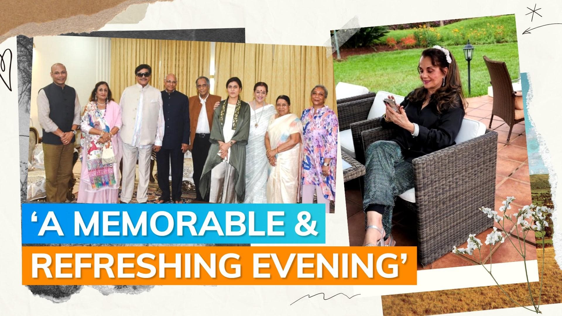 Mumtaz attends Shatrughan Sinha and Poonam’s 43rd wedding anniversary; see photo