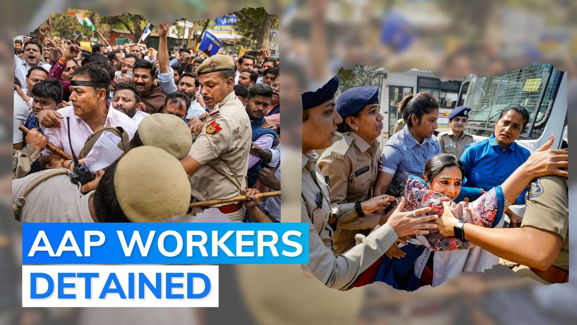 Watch: AAP workers protest in Delhi against Sisodia's arrest, heavy security near Rouse Avenue Court