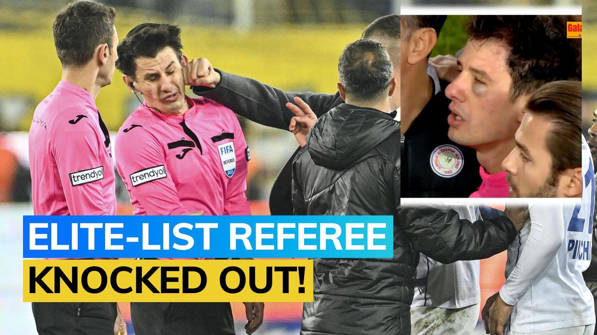 Watch! Club president punches referee in the face during Turkey’s top-tier football game