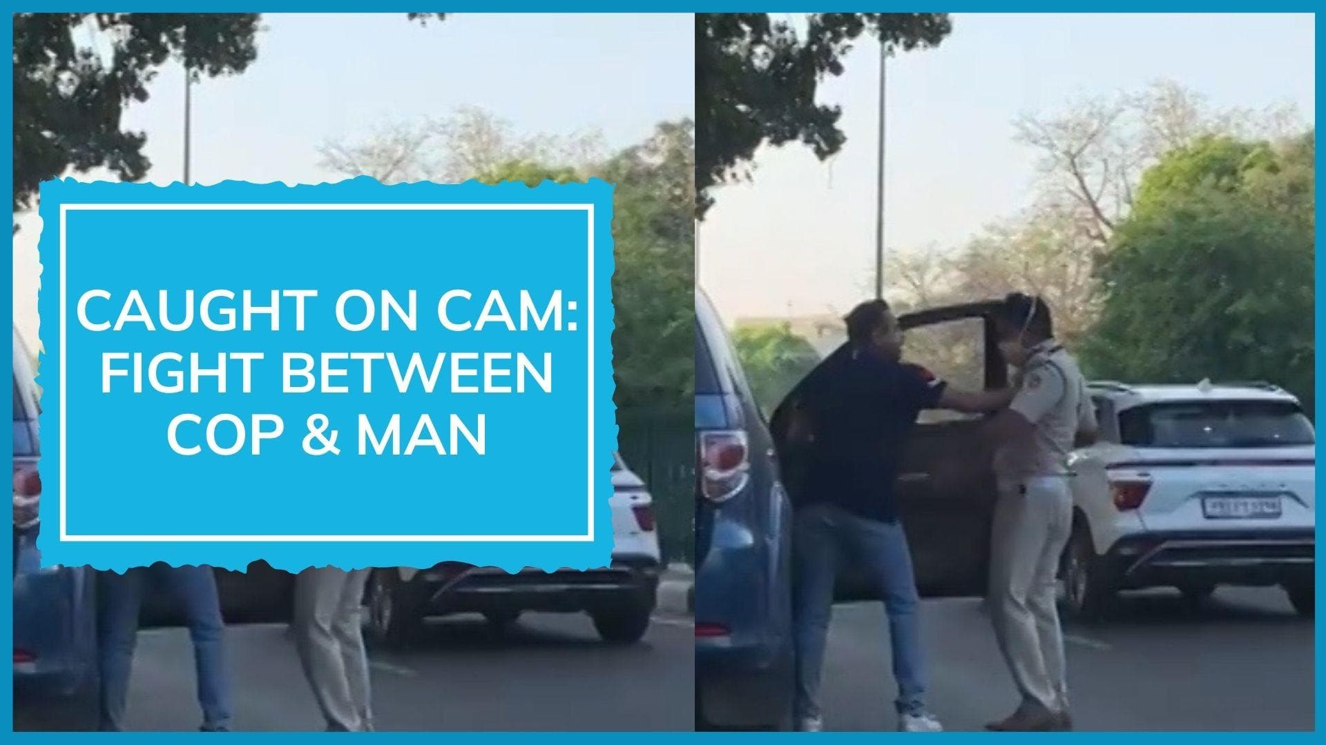 On cam: Fight between policeman, SUV driver in Chandigarh, say reports