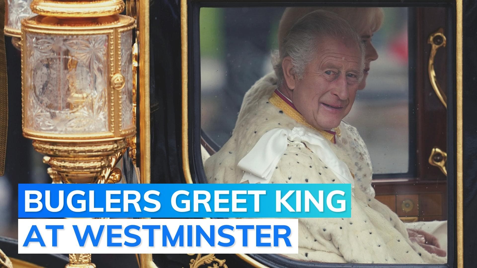 King Charles, Queen Camilla at Westminster Abbey for coronation | Watch