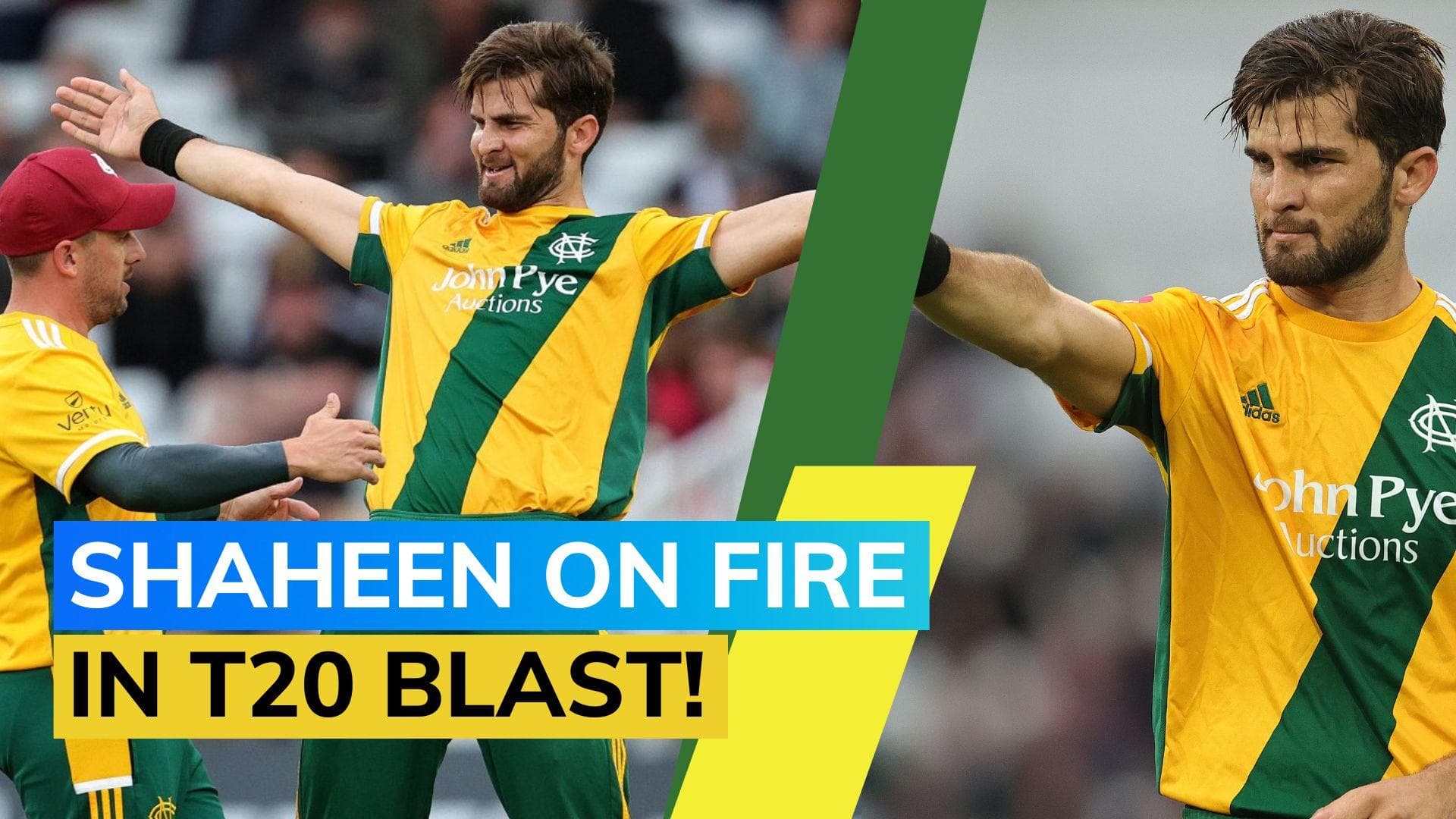 Shaheen Afridi makes world record, takes 4 wickets in 1st over | T20 Blast 2023